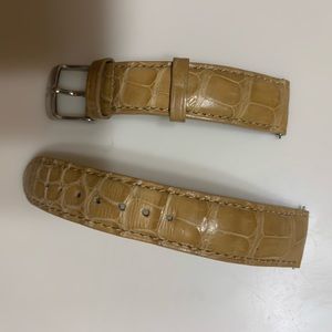 18 mm genuine alligator tan Michele watch band
